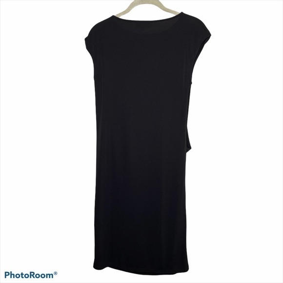 Hobbs London Chelsea black cap sleeve dress - Picture 4 of 8